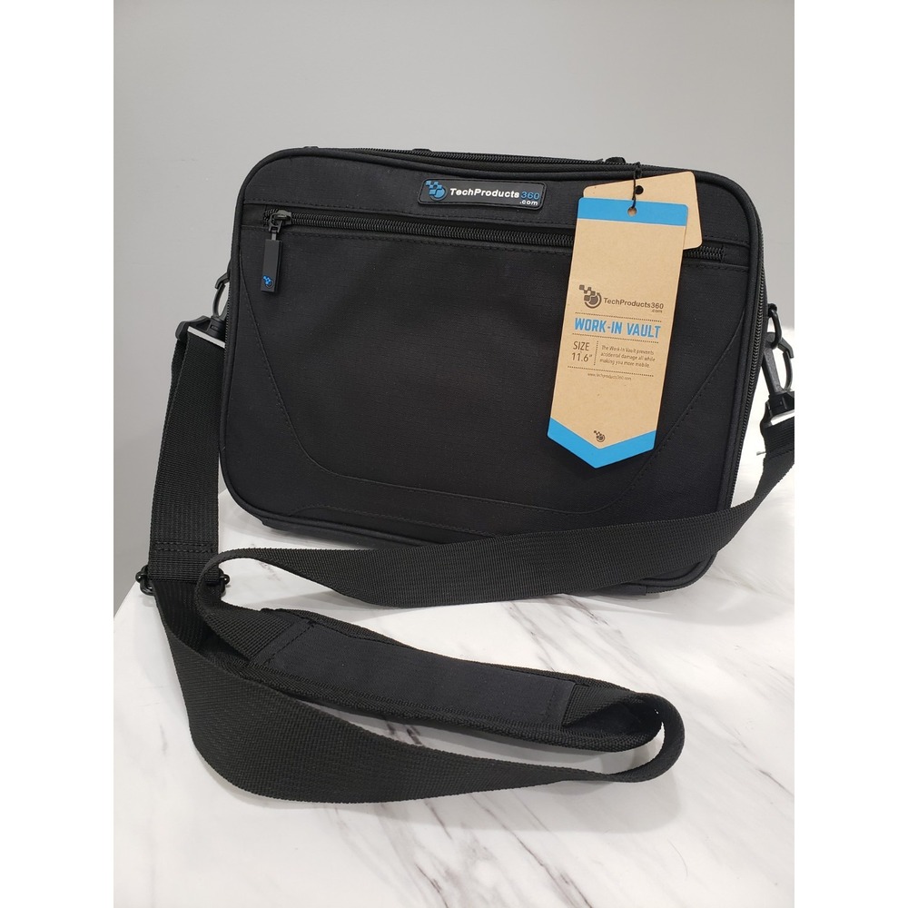 11" Work-In Vault Case Laptop Computer Bag Black Techproducts360 Messenger